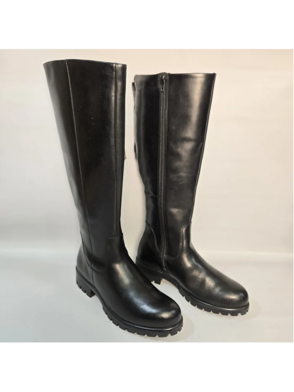 ECCO Modtray Hydromax Water Resistant Knee-High Riding Boots Black Leather 7-7.5